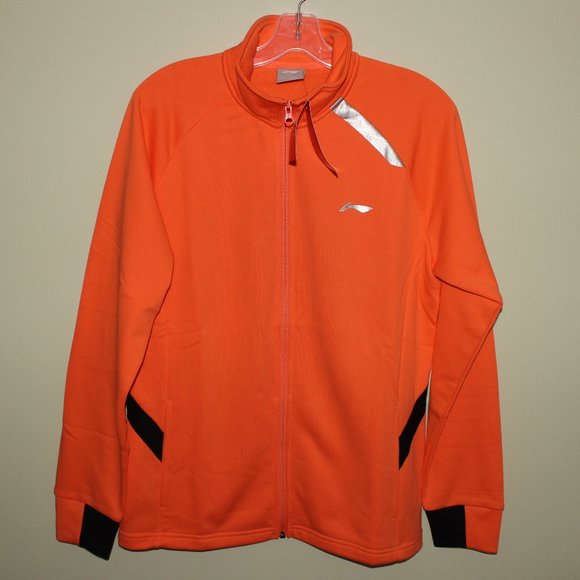 Li-Ning Other - Li-Ning badminton warm-up track top jacket L Large reflective AWDNA31-5 orange
